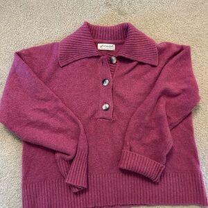 Free People Berry Cowl Neck Sweater